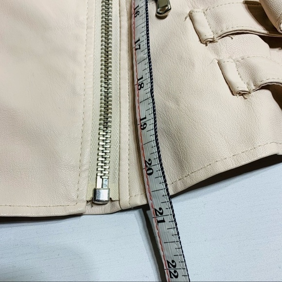 Forever 21 S light cream pink moto jacket - Picture 8 of 9